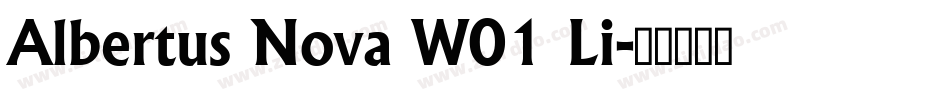 Albertus Nova W01 Li字体转换